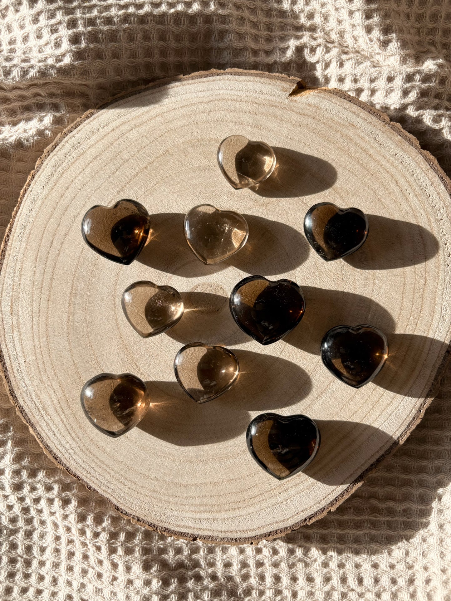 Kleine Rauchquarz Herzen in Extra Qualität 🤎