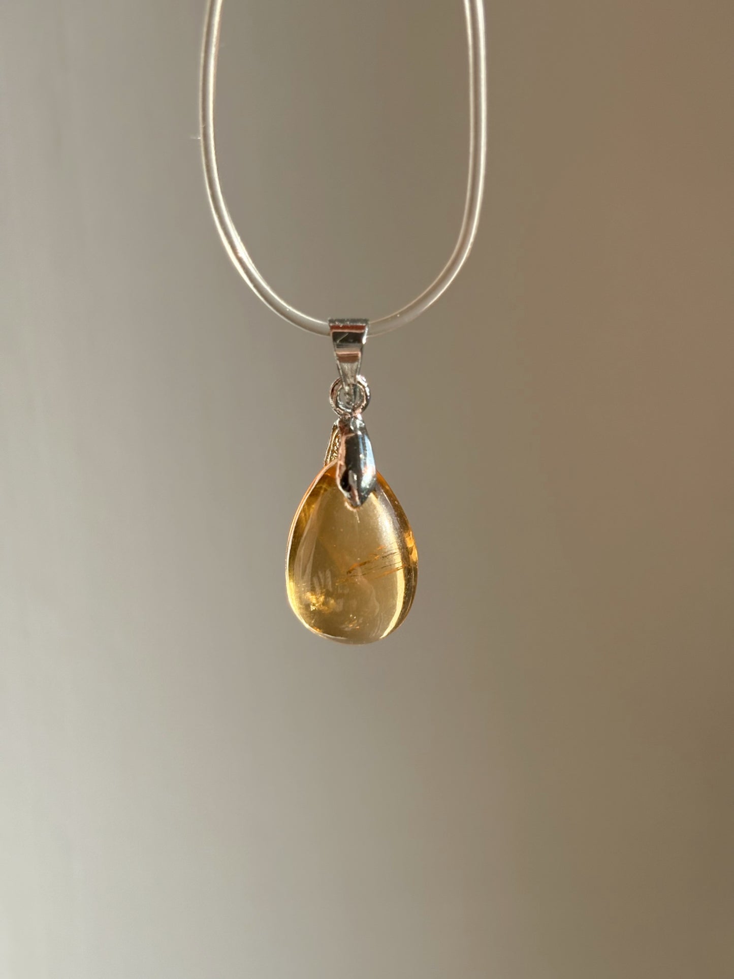 Natur Citrin Anhänger Nr. 2