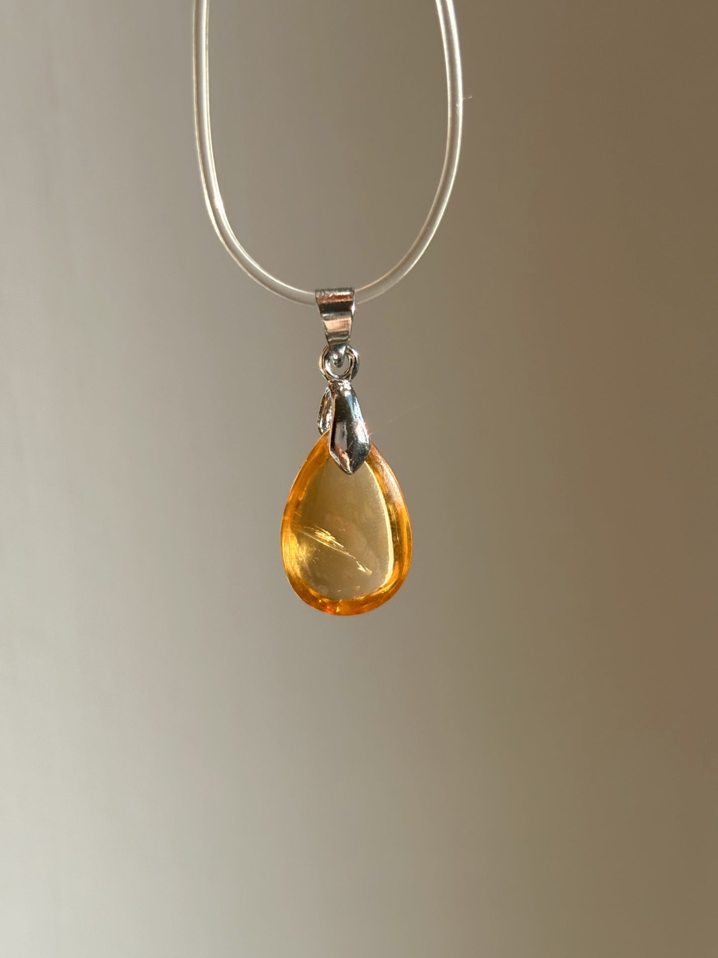 Natur Citrin Anhänger Nr. 2