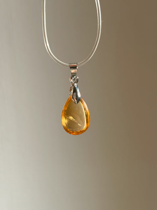 Natur Citrin Anhänger Nr. 2