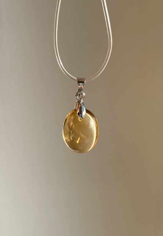 Natur Citrin Anhänger Nr. 4