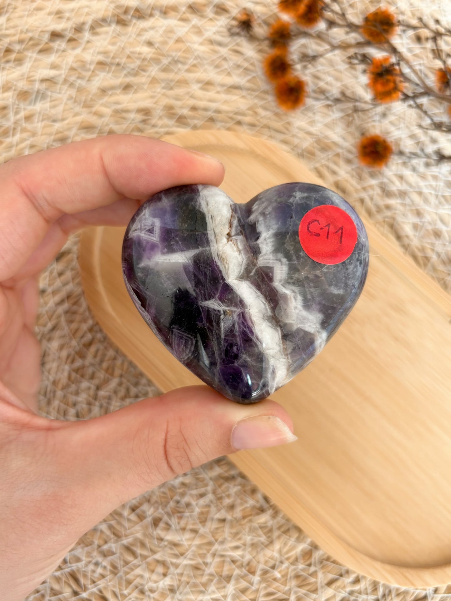 Chevron Amethyst Herz C11