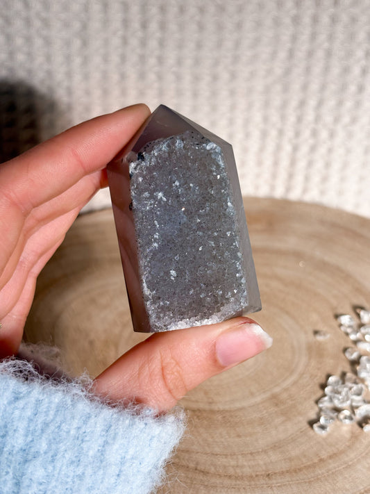 Druzy Achat Spitze D20