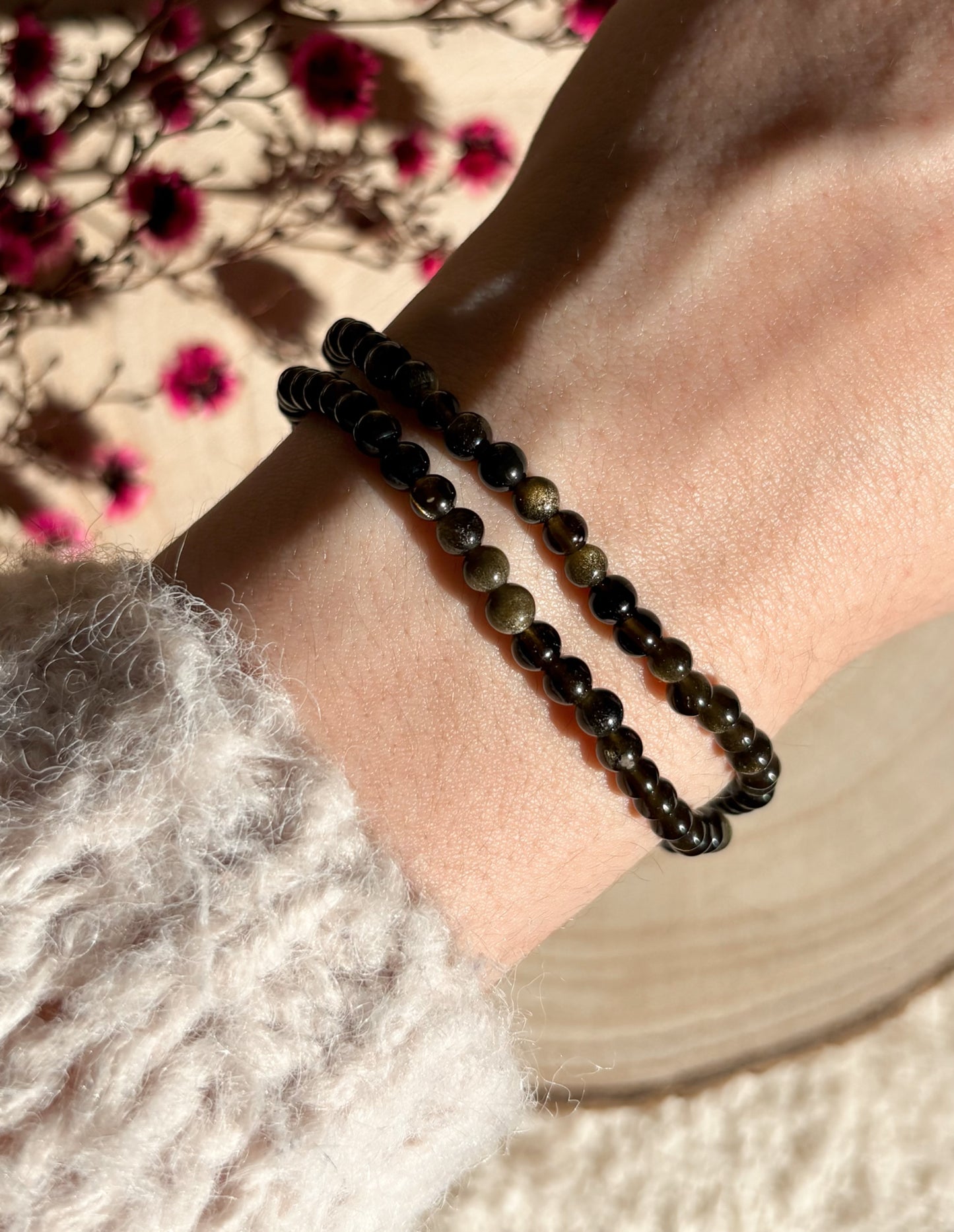 Goldobsidian Armband 4mm