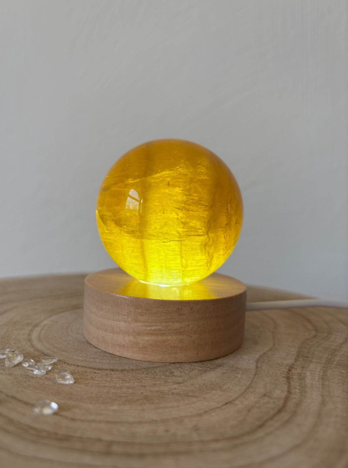 Gelbe Fluorit Kugel, 54mm