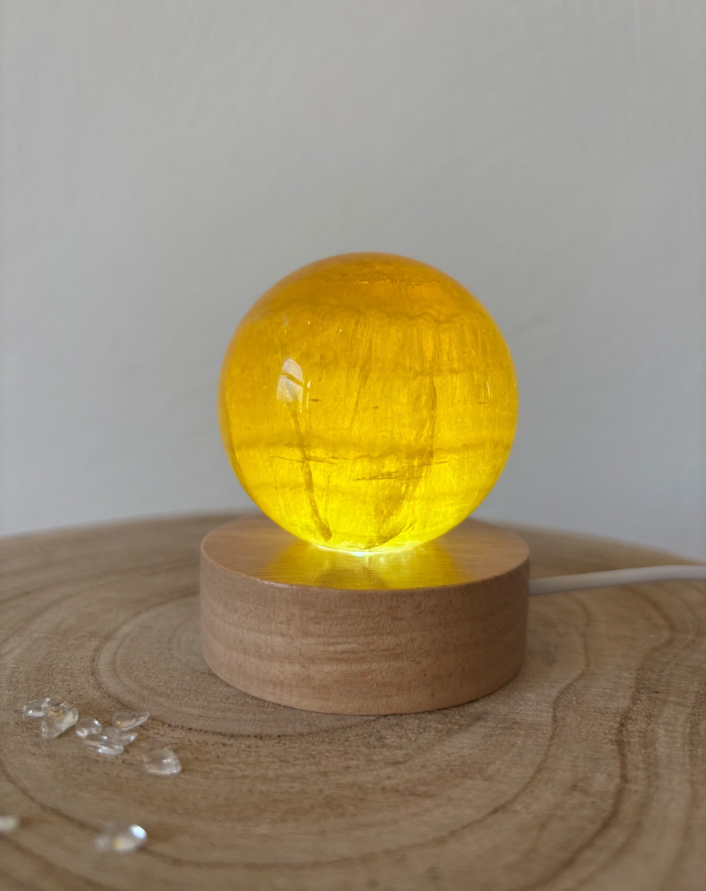 Gelbe Fluorit Kugel, 54mm