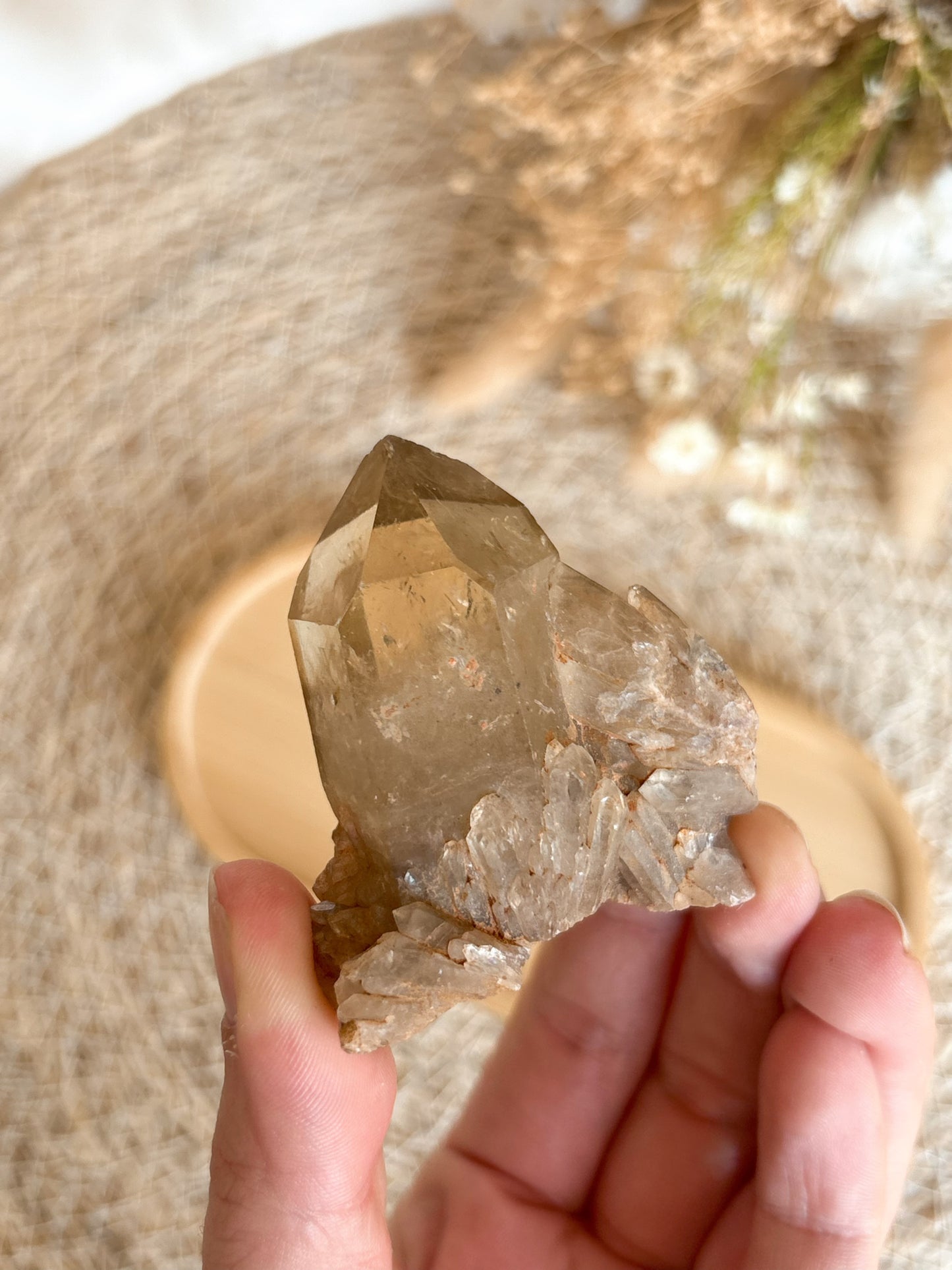 Kundalini Citrin Cluster, freistehend, Nr. 4