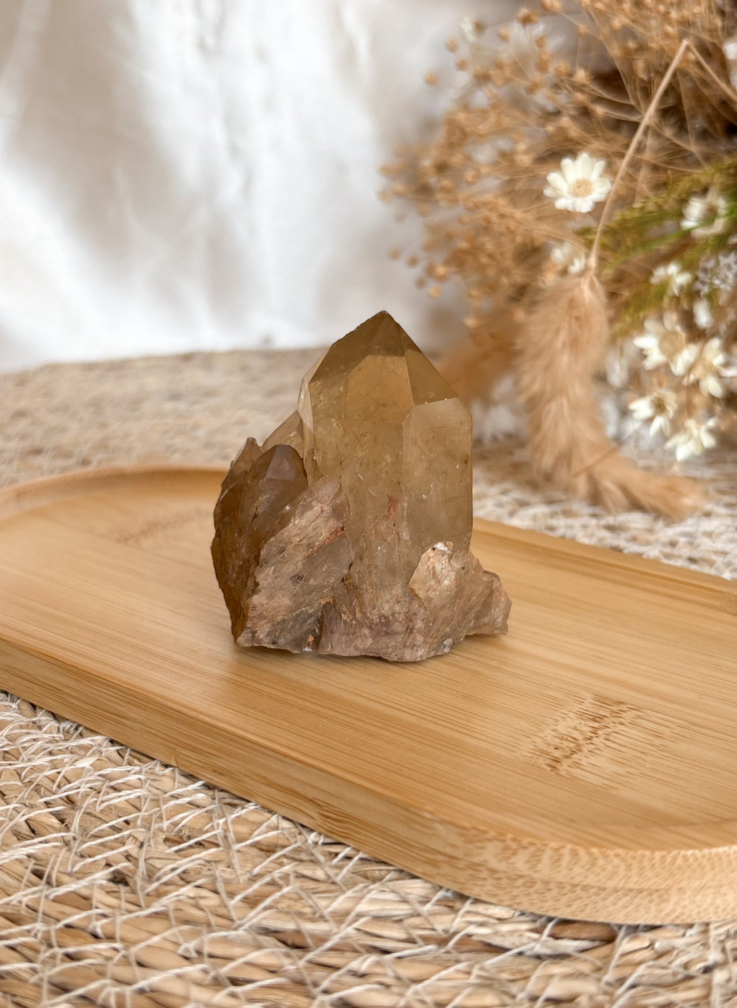 Kundalini Citrin Cluster, freistehend, Nr. 4