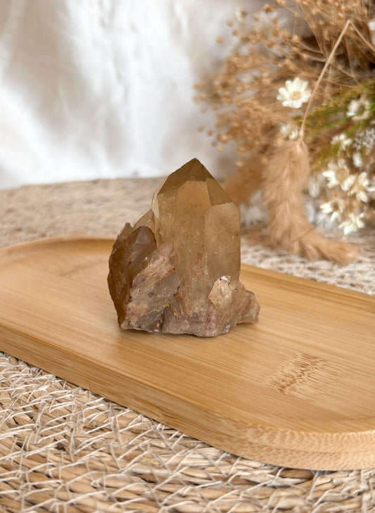 Kundalini Citrin Cluster, freistehend, Nr. 4