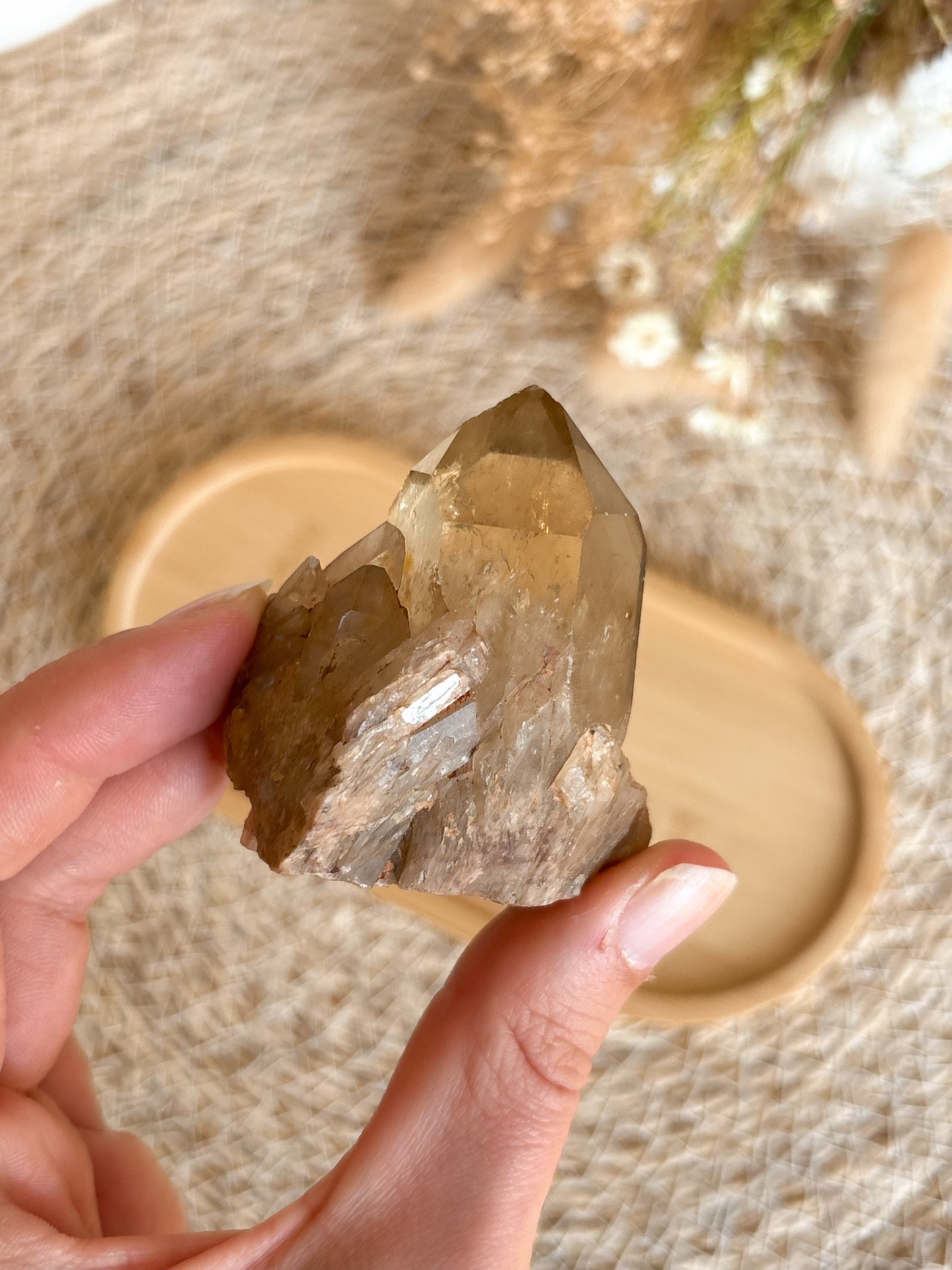 Kundalini Citrin Cluster, freistehend, Nr. 4