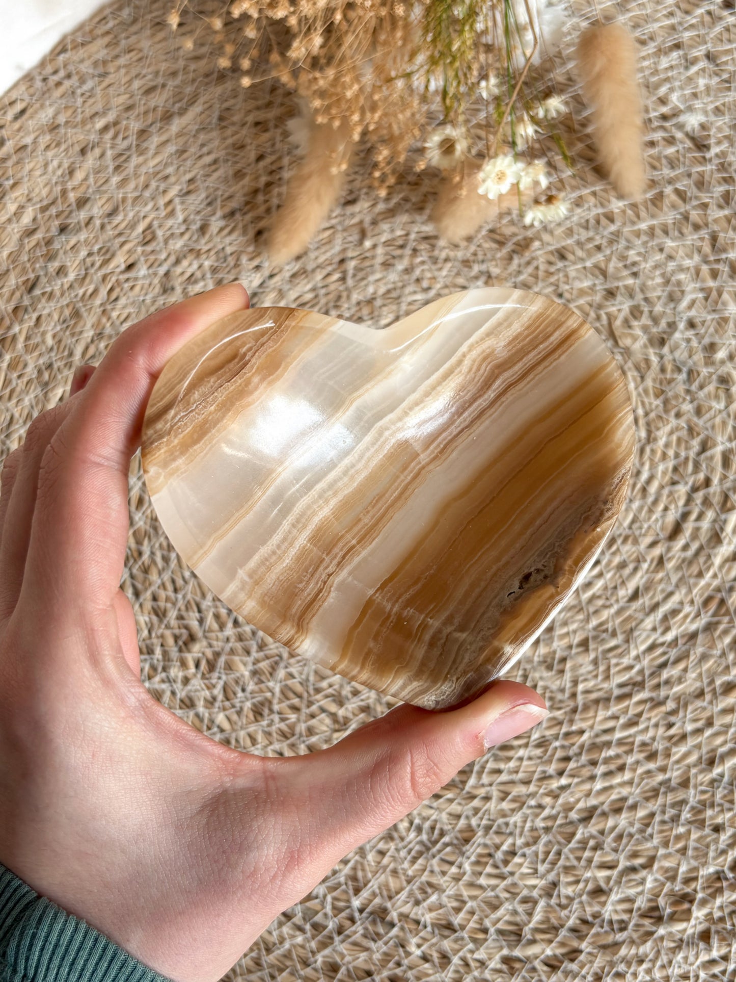 Marmor Onyx Herzschale