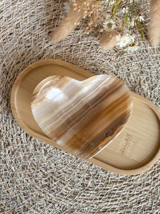 Marmor Onyx Herzschale