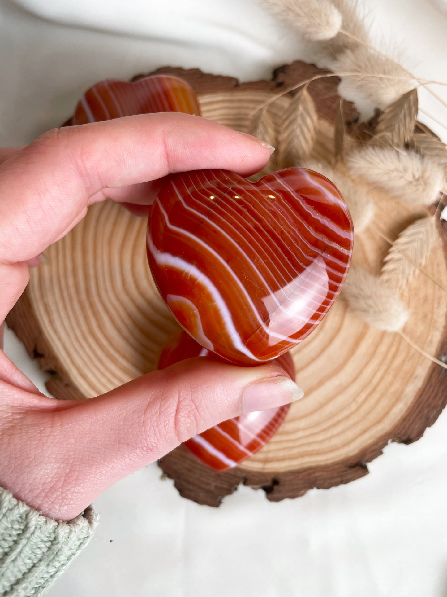 Achat Herz, gestreift