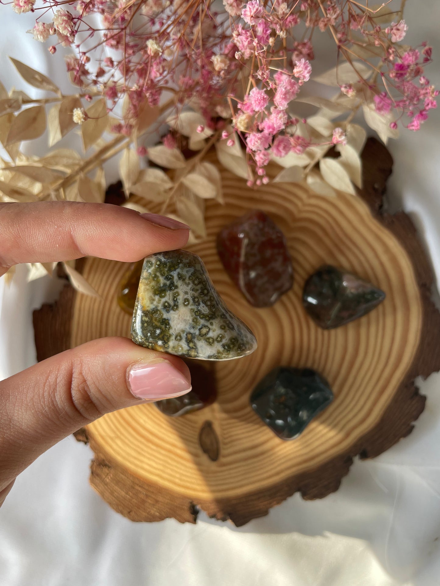 Ozean Jaspis Trommelstein