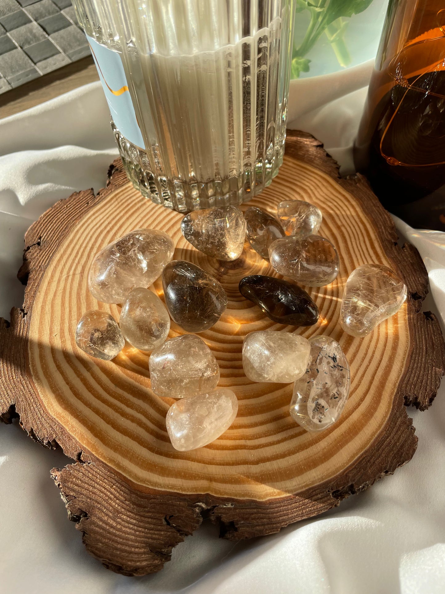 Rauchquarz Trommelsteine