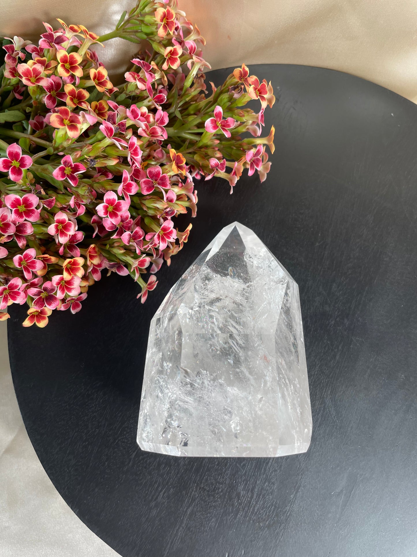 Bergkristall Turm mit Regenbögen - Nr. 3