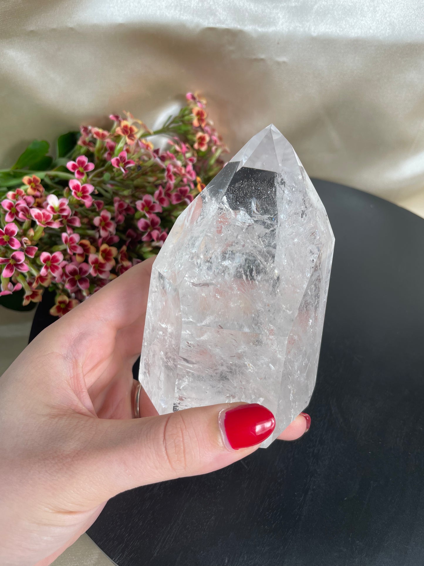 Bergkristall Turm mit Regenbögen - Nr. 3