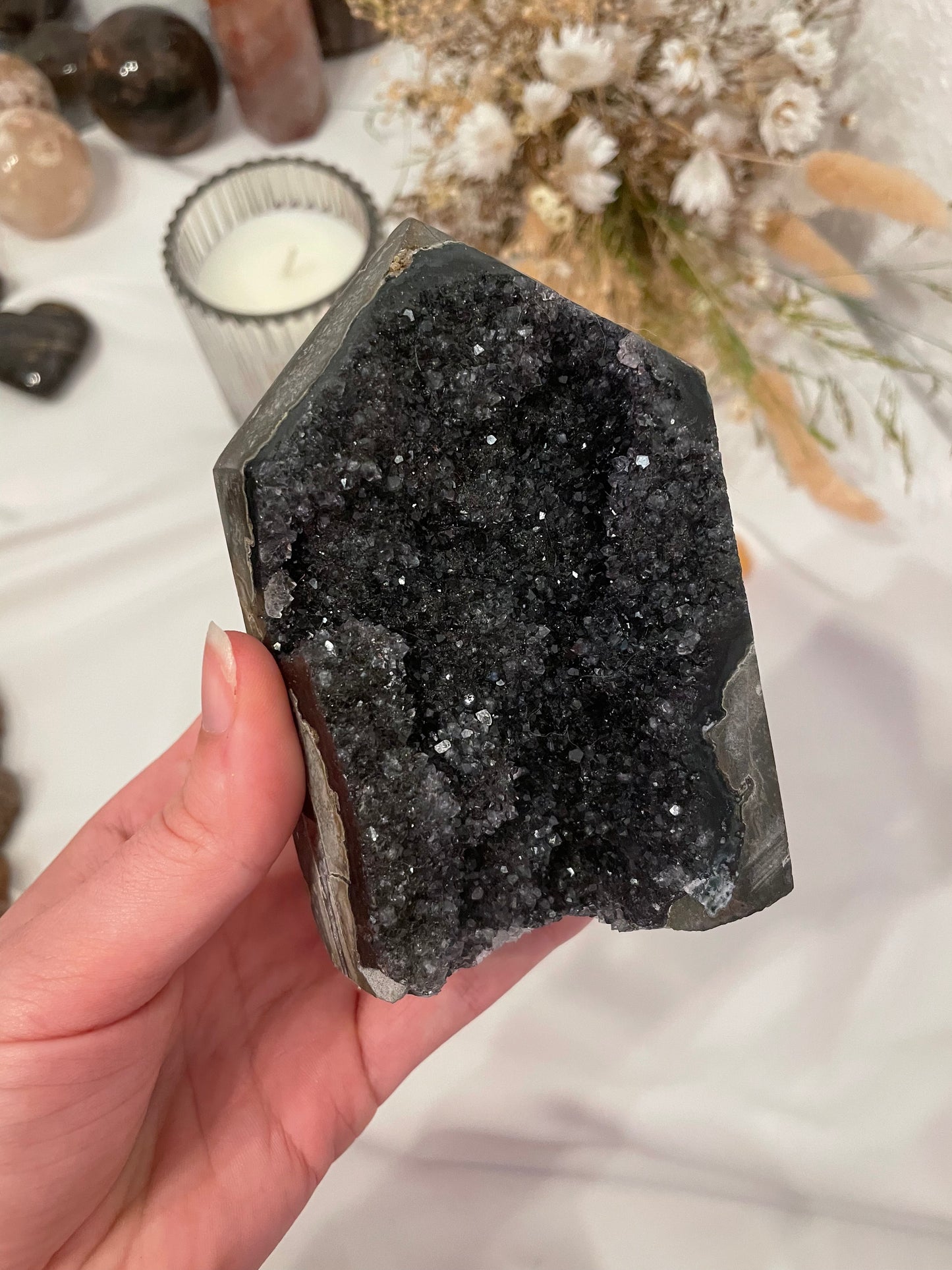Schwarzer Amethyst Free Form