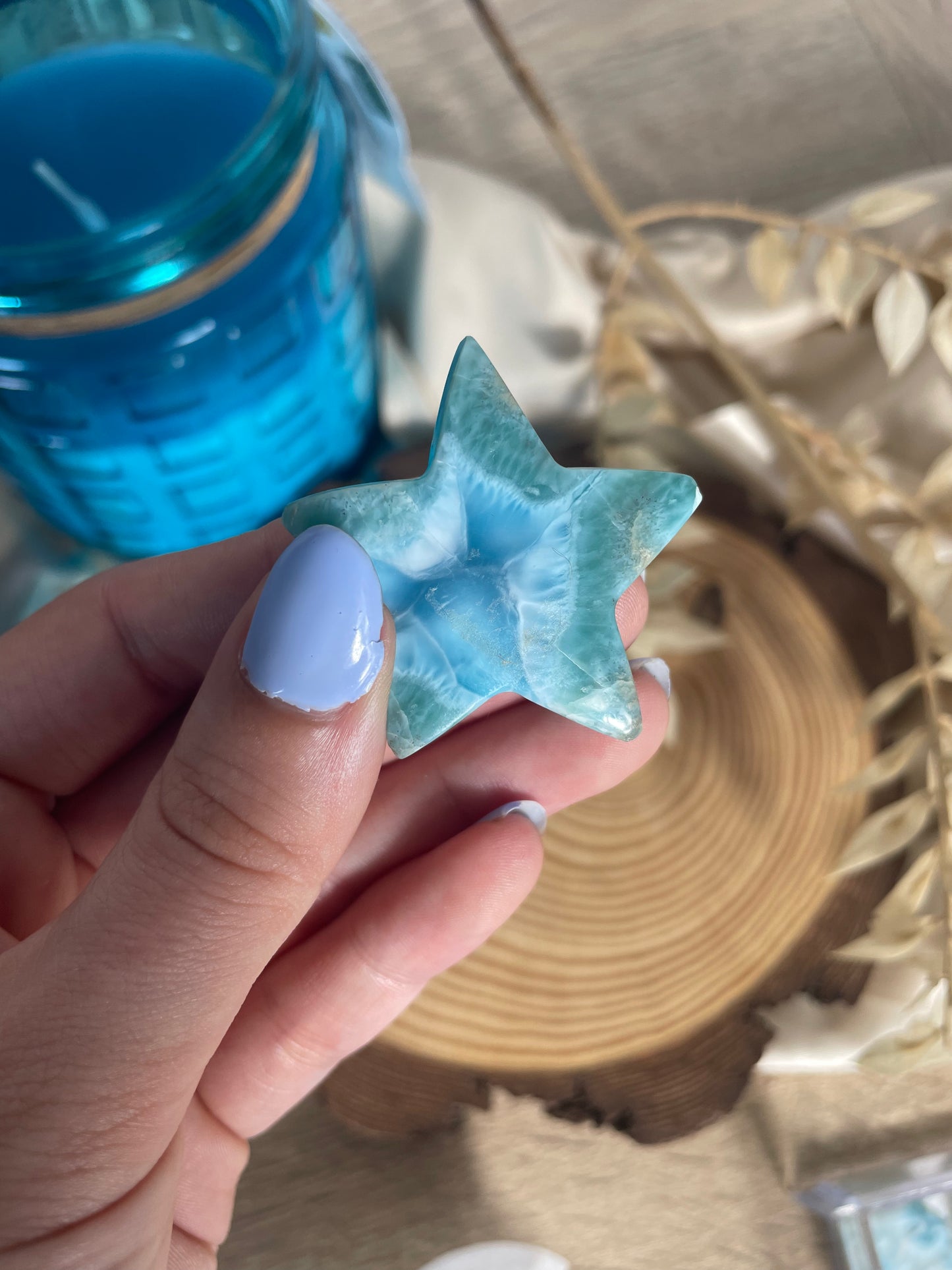 Larimar Stern Carving Nr. 2