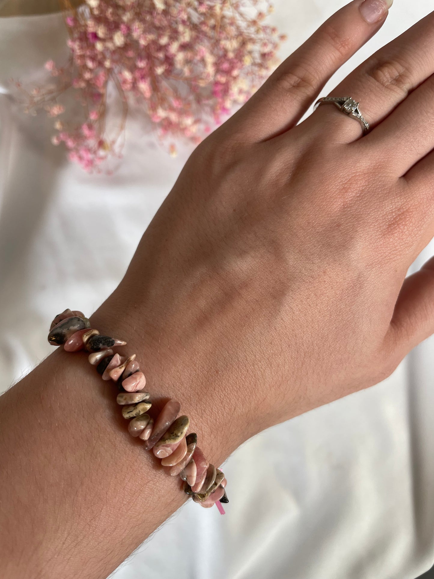 Rhodochrosit Splitterarmband