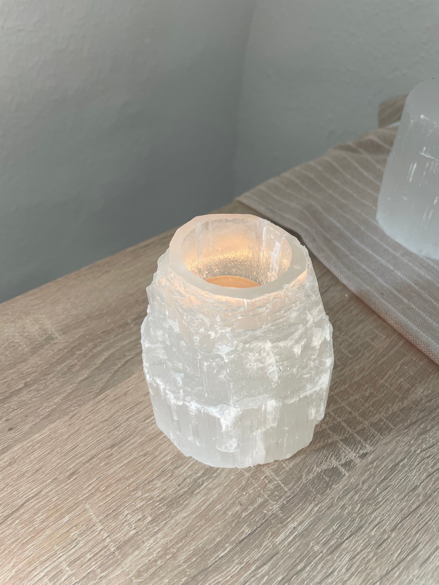 Selenit Eisberg Teelicht