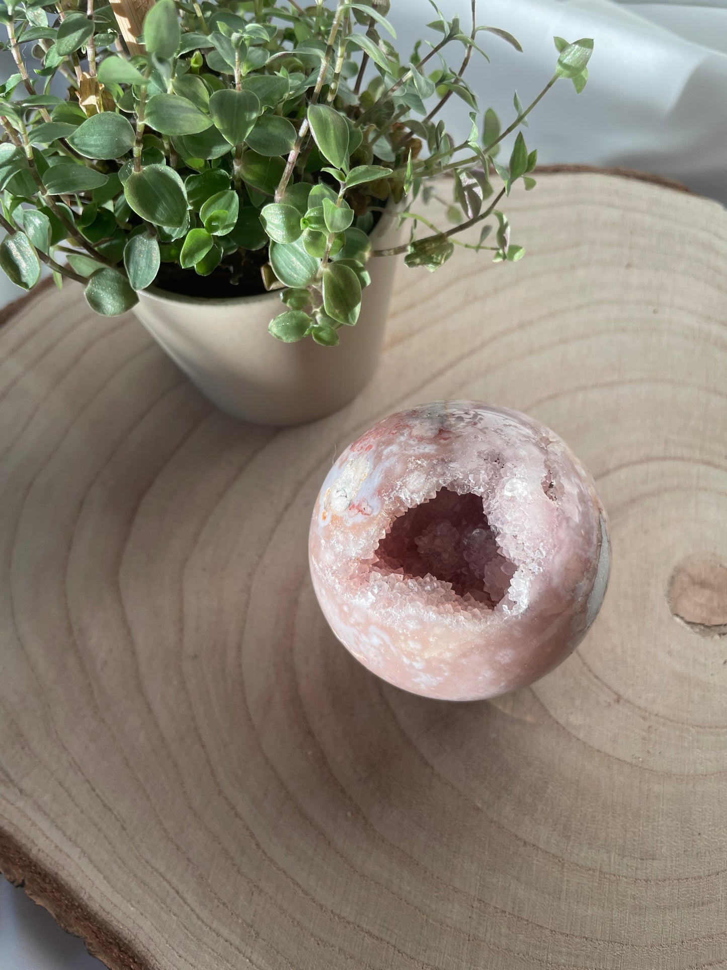 Druzy Pink Amethyst / Blumenachat Kugel | 60mm