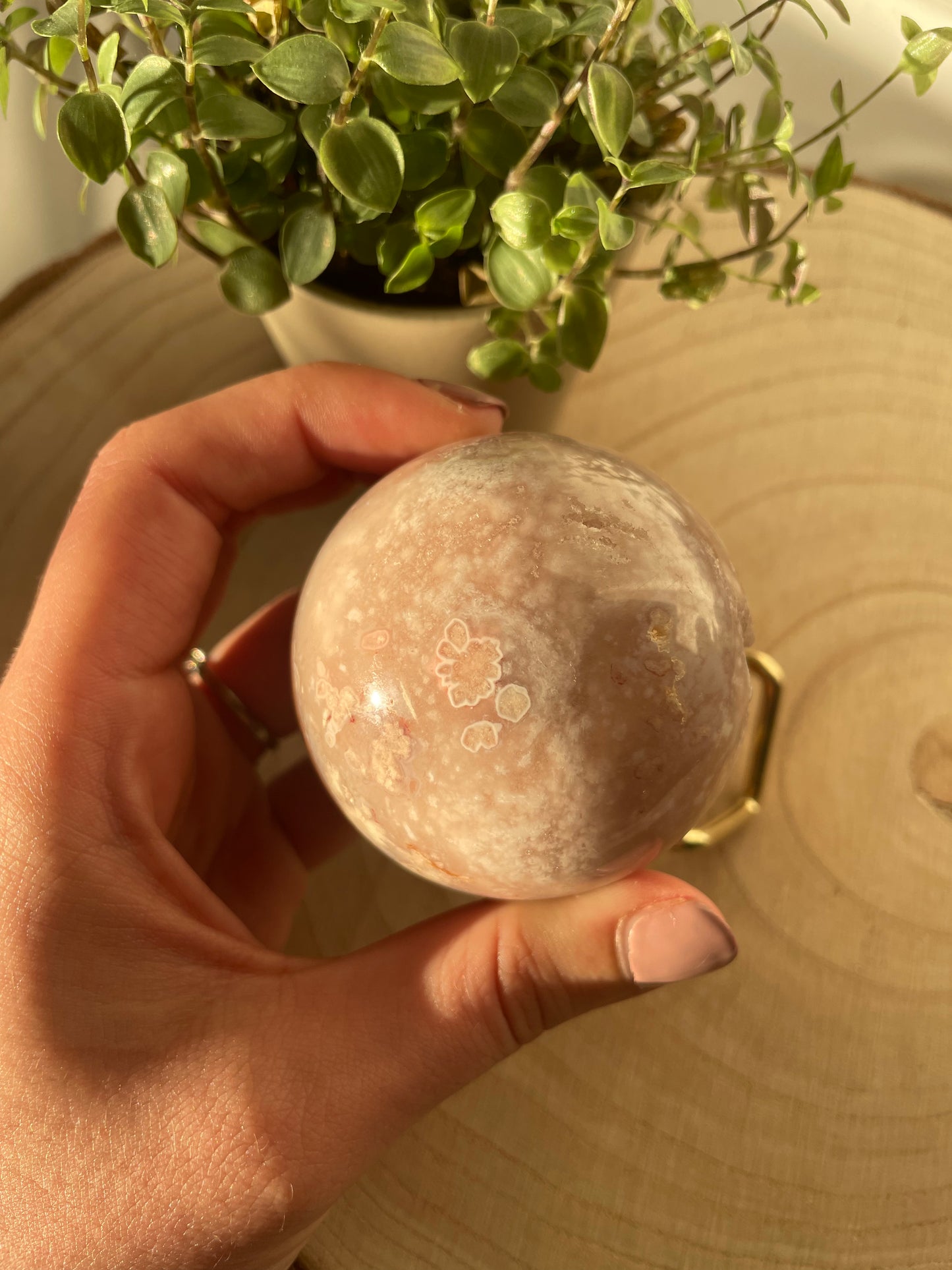 Druzy Pink Amethyst / Blumenachat Kugel | 60mm