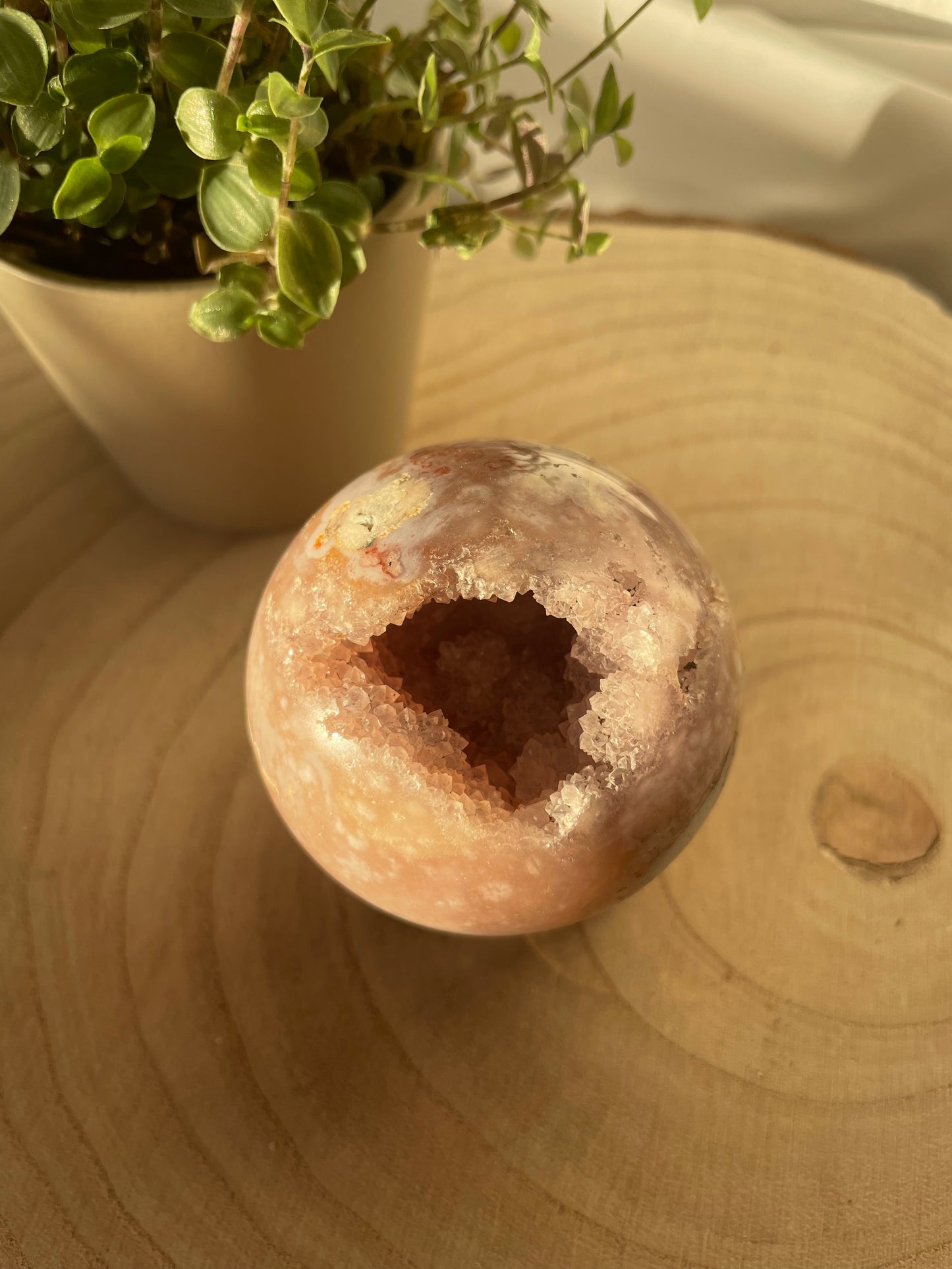 Druzy Pink Amethyst / Blumenachat Kugel | 60mm