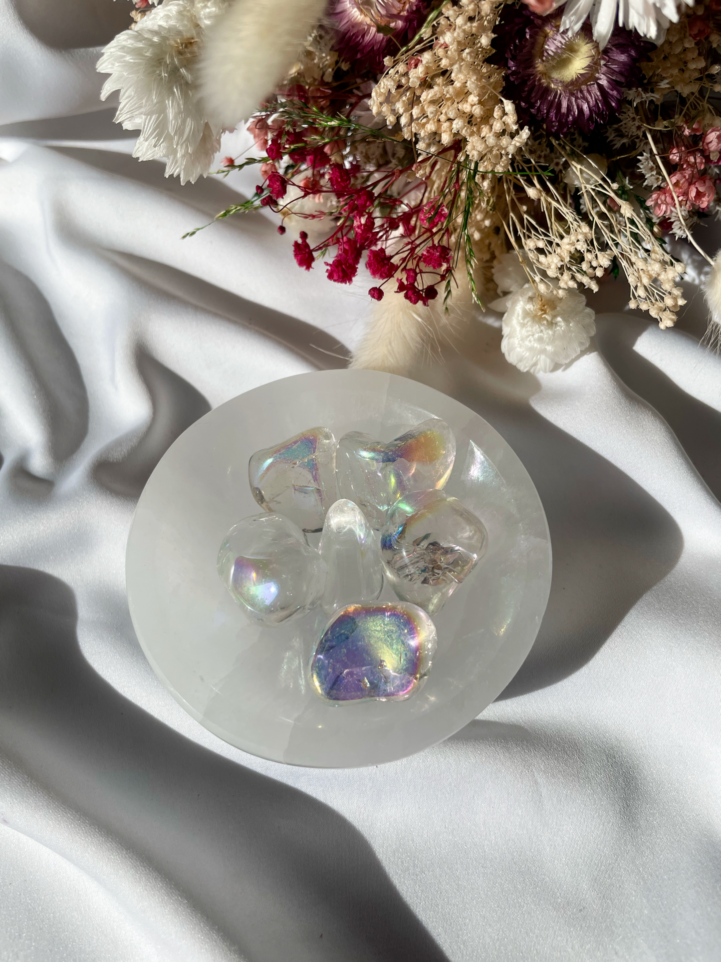 Angel Aura Bergkristall Trommelstein